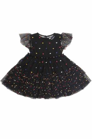 Flared dress with a heart motif, zdjęcie 1 Flared dress with a heart motif od Stella McCartney Kids